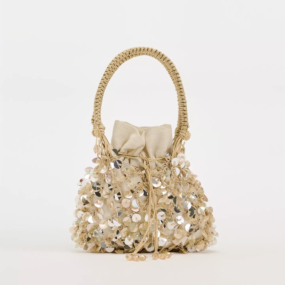 Zara Gold Sequin Mini Bag